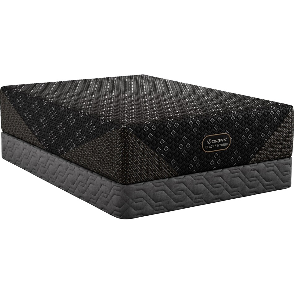 beautyrest black hyb xcs series  plush top color: black side color: black accent color: silver mattress king   