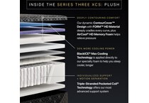 beautyrest black hyb xcs series  plush top color: black side color: black accent color: silver mattress king   