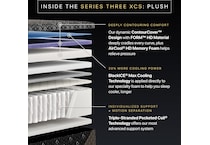 beautyrest black hyb xcs series  plush top color: black side color: black accent color: silver mattress queen   