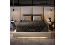 beautyrest black hyb xcs series  firm top color: black side color: black accent color: gold mattress queen   