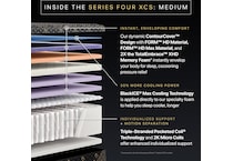 beautyrest black hyb xcs series  medium top color: black side color: black accent color: gold mattress king   