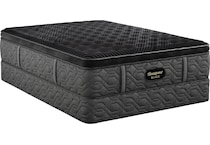 beautyrest black series  firm pt top color: gray side color: black accent color: black mattress cal king   