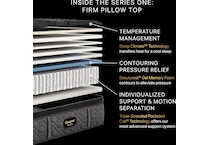 beautyrest black series  firm pt top color: gray side color: black accent color: black mattress cal king   