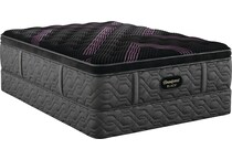beautyrest black series  medium pt top color: black side color: black accent color: purple mattress queen   