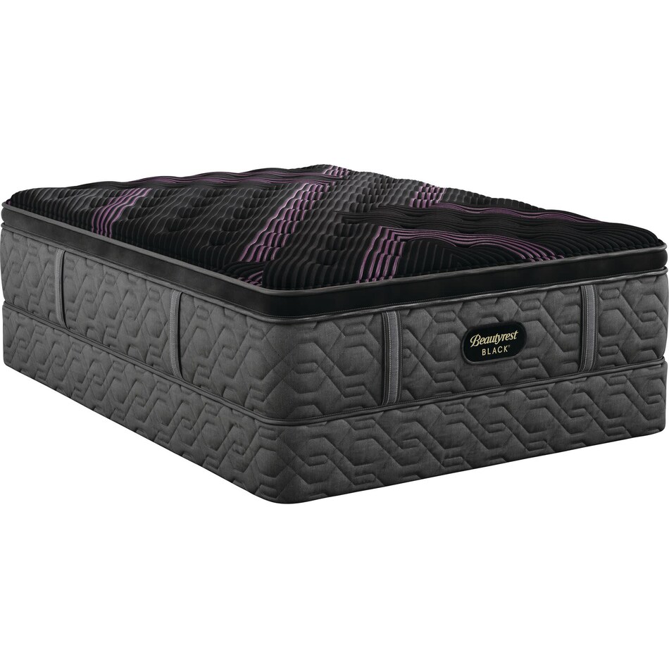 beautyrest black series  medium pt top color: black side color: black accent color: purple mattress queen   