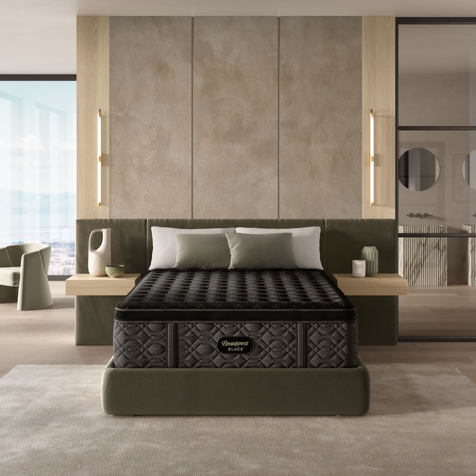 beautyrest black series  firm pt top color: black side color: black accent color: silver mattress cal king   