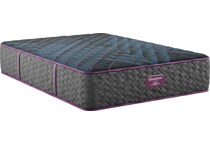 beautyrest world class level  extra firm top color: gray side color: gray accent color: purple mattress twin xl   