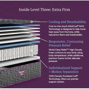 BEAUTYREST WORLD CLASS LEVEL 3 EXTRA FIRM TIGHT TOP MATTRESS