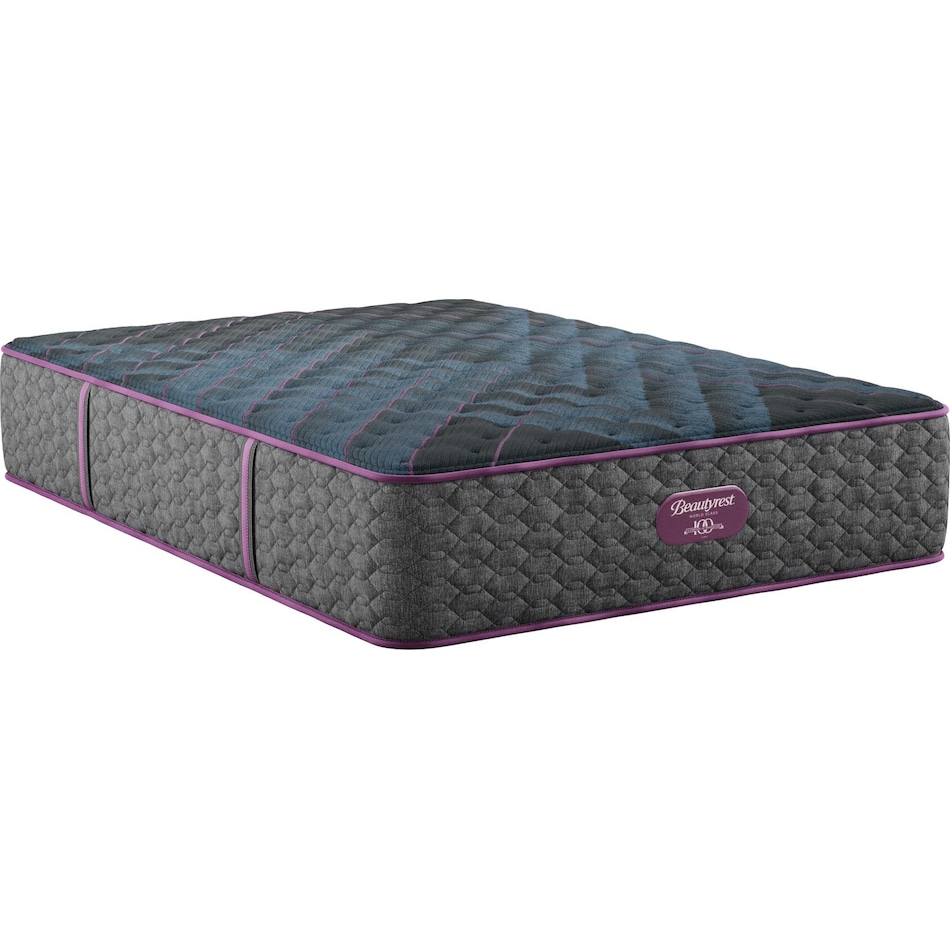 beautyrest world class level  extra firm top color: gray side color: gray accent color: purple mattress twin   