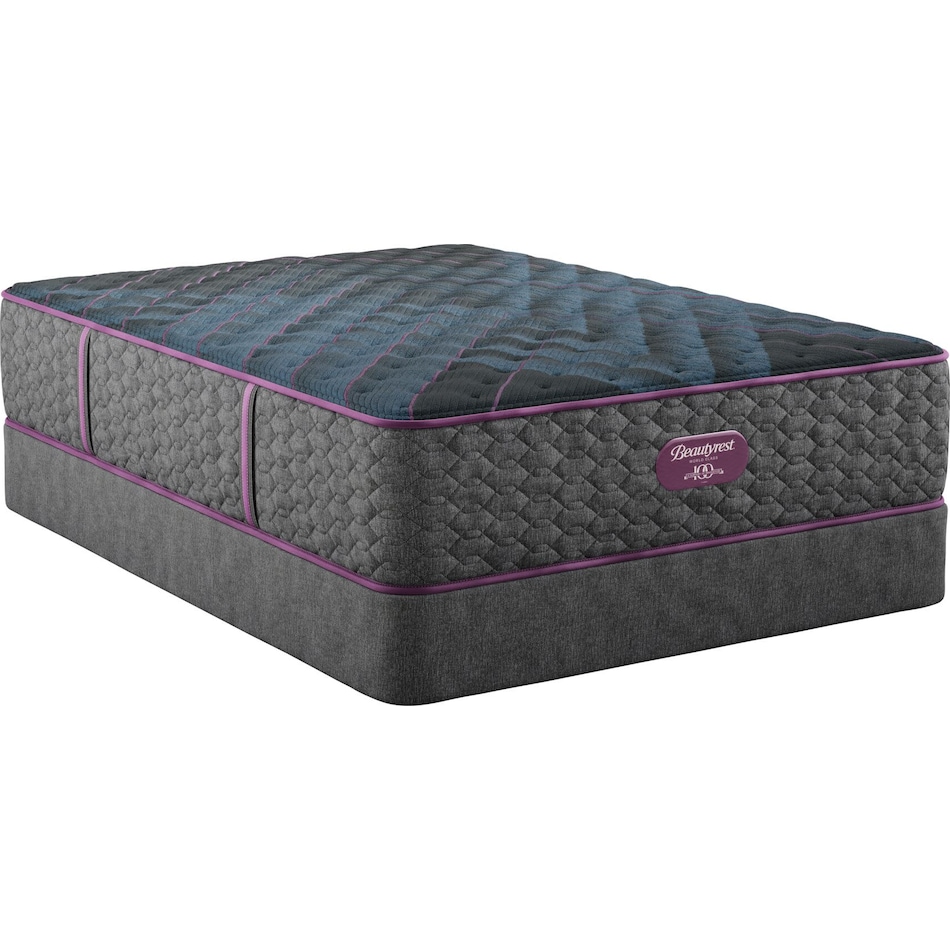 beautyrest world class level  extra firm top color: gray side color: gray accent color: purple mattress twin   