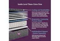beautyrest world class level  extra firm top color: gray side color: gray accent color: purple mattress twin   