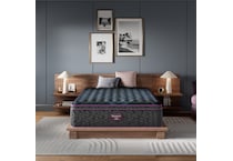 beautyrest world class level  med pt top color: gray side color: gray accent color: purple mattress twin   