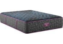 beautyrest world class level  med tt top color: gray side color: gray accent color: purple mattress twin xl   