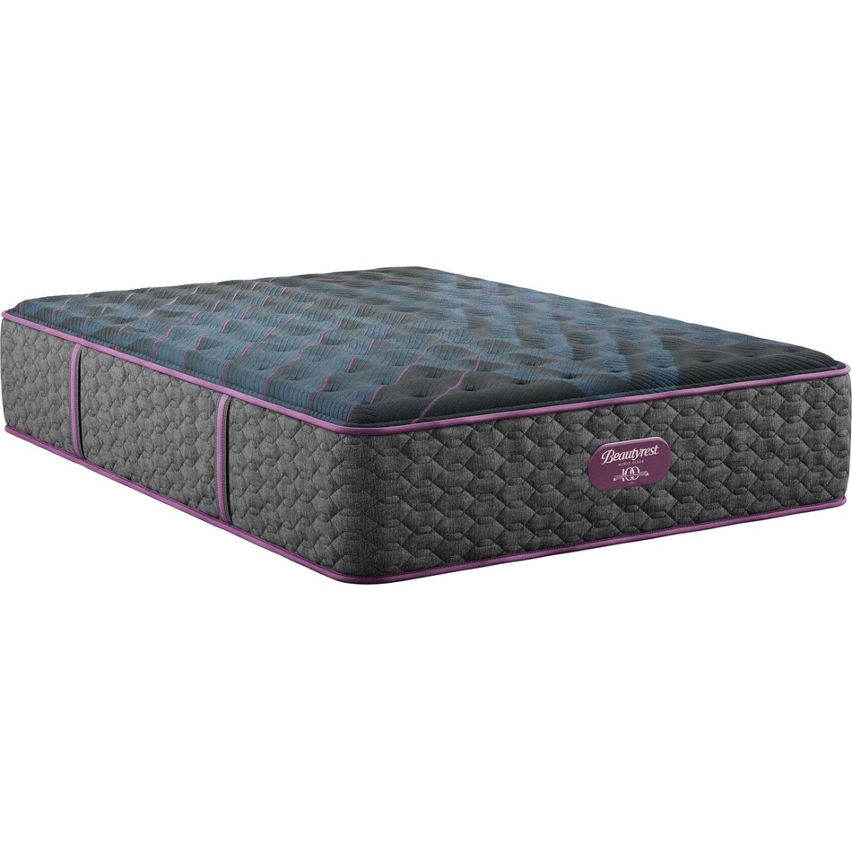 beautyrest world class level  med tt top color: gray side color: gray accent color: purple mattress twin xl   