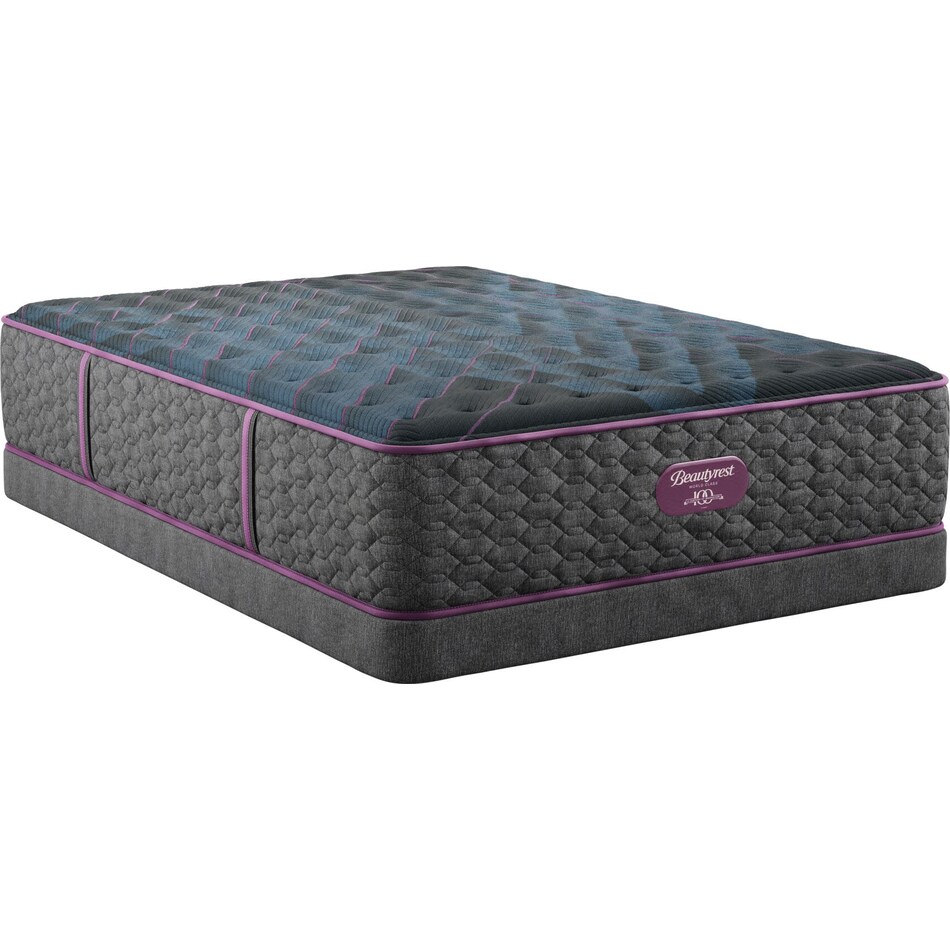 beautyrest world class level  med tt top color: gray side color: gray accent color: purple mattress twin xl   