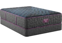 beautyrest world class level  med tt top color: gray side color: gray accent color: purple mattress twin xl   