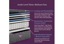 beautyrest world class level  med tt top color: gray side color: gray accent color: purple mattress twin xl   