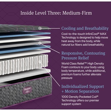 BEAUTYREST WORLD CLASS LEVEL 3 MEDIUM FIRM TIGHT TOP MATTRESS