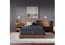 beautyrest world class level  med tt top color: gray side color: gray accent color: purple mattress twin xl   