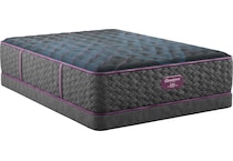 beautyrest world class level  med tt top color: gray side color: gray accent color: purple mattress twin   
