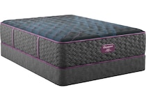 beautyrest world class level  med tt top color: gray side color: gray accent color: purple mattress twin   