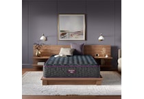 beautyrest world class level  med tt top color: gray side color: gray accent color: purple mattress twin   