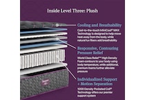 beautyrest world class level  plush tt top color: gray side color: gray accent color: purple mattress twin xl   
