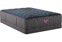 beautyrest world class level  plush tt top color: gray side color: gray accent color: purple mattress twin   