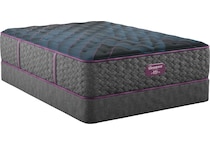 beautyrest world class level  plush tt top color: gray side color: gray accent color: purple mattress twin   