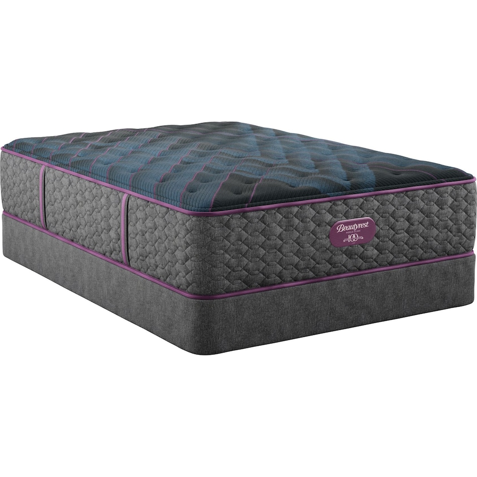 beautyrest world class level  plush tt top color: gray side color: gray accent color: purple mattress twin   