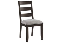 beckett walnut black side chair   