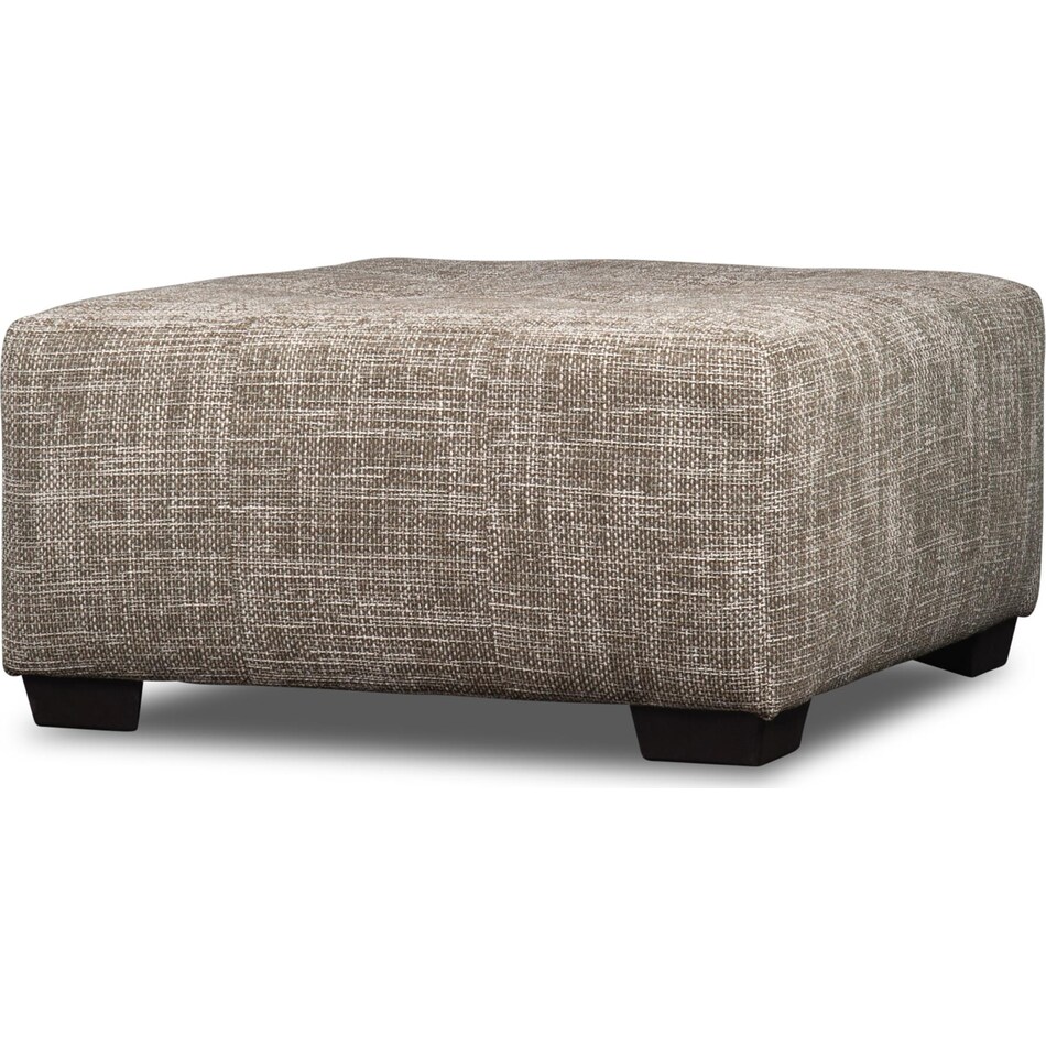 bella brown cocktail ottoman   