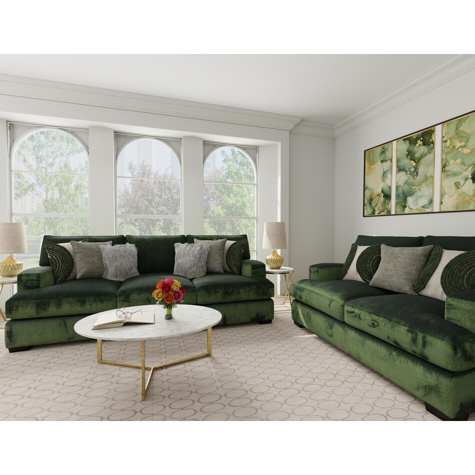 bella green sofa   