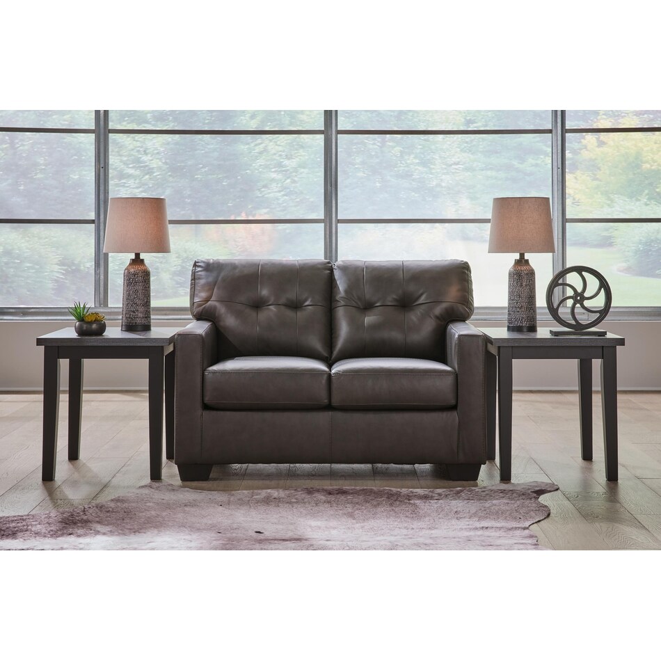 belziani leather loveseat   