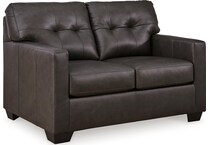 belziani storm leather loveseat   