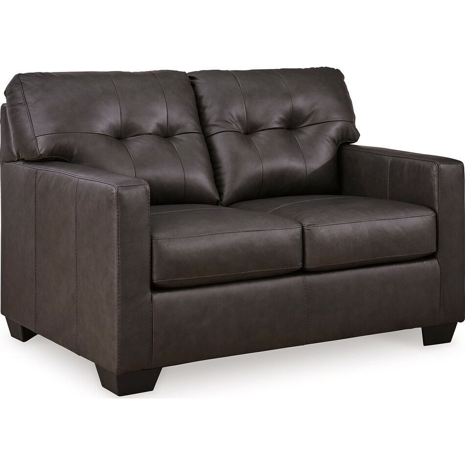 belziani storm leather loveseat   