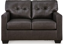 belziani storm leather loveseat   