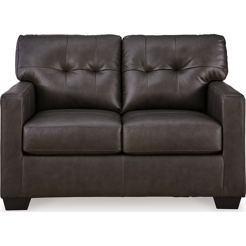 belziani storm leather loveseat   