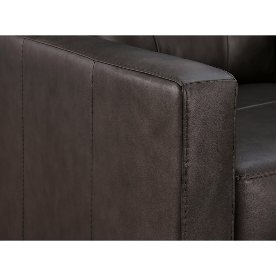 belziani storm leather loveseat   