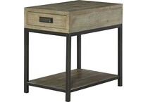benalla brown grey chairside table   