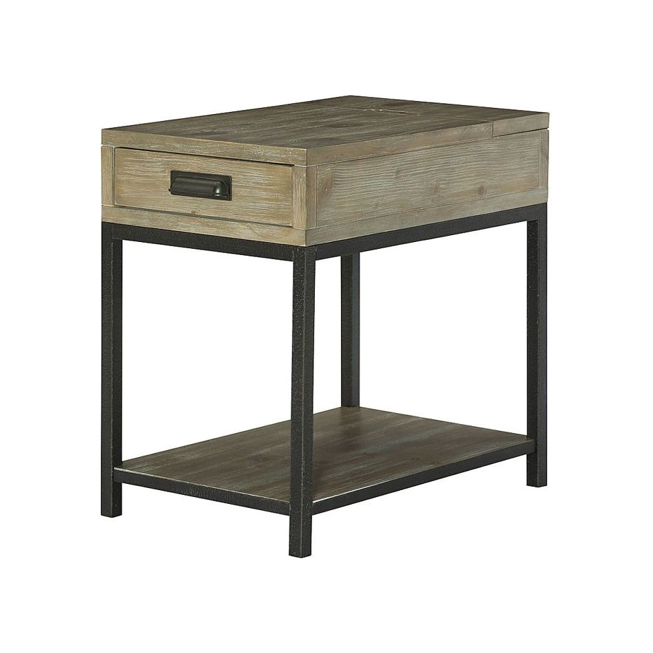 benalla brown grey chairside table   