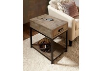 benalla brown grey chairside table   