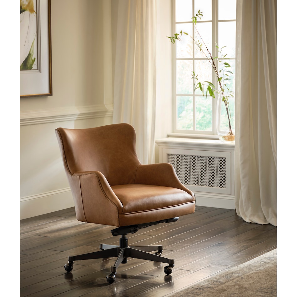 benedict brown desk chair   