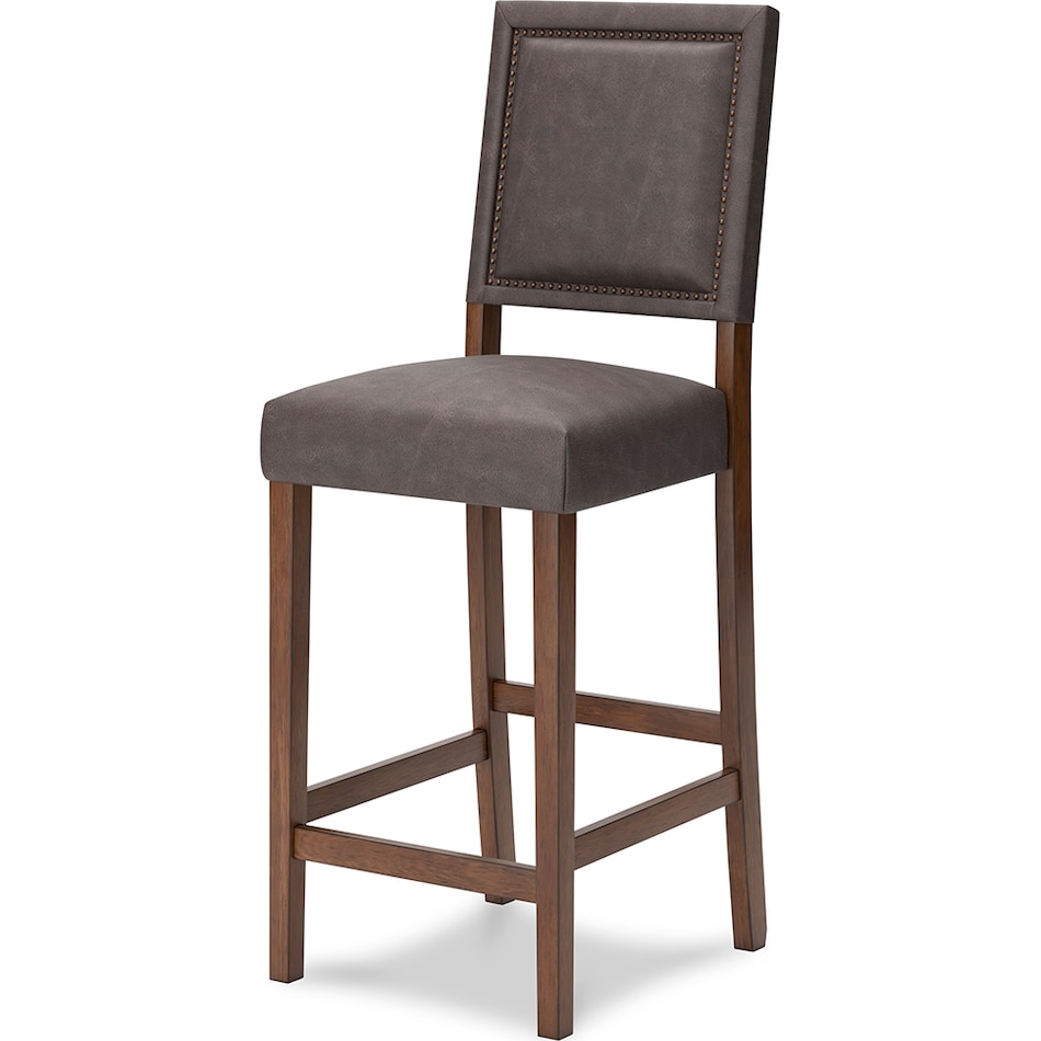 benmara greyish brown counter chair   