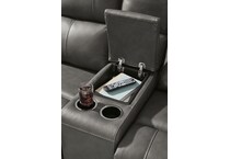 beryton anchor power leather reclining console loveseat   