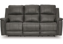 beryton anchor power leather reclining sofa   