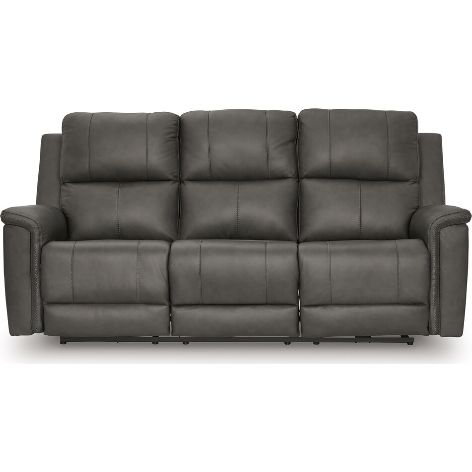 beryton anchor power leather reclining sofa   