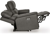 beryton anchor power leather reclining sofa   