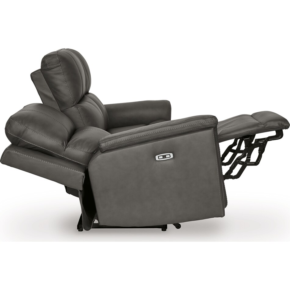 beryton anchor power leather reclining sofa   