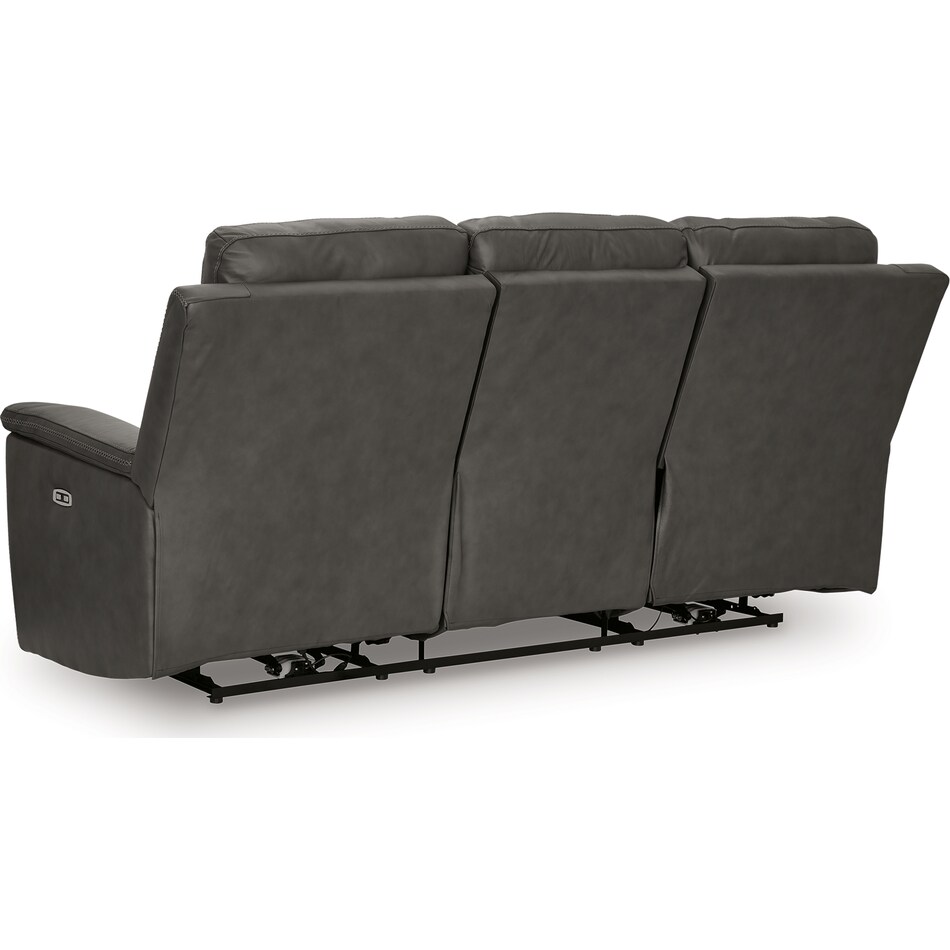 beryton anchor power leather reclining sofa   